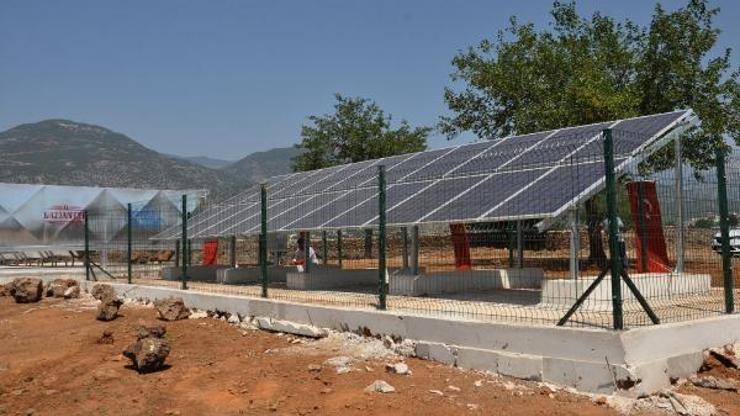 Hayvanlar güneş enerjisiyle sulanıyor
