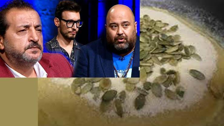 MasterChef Kabak çekirdekli irmik helvası nasıl yapılır Sütlü irmik helvası pekmez tahinli ve lavantalı