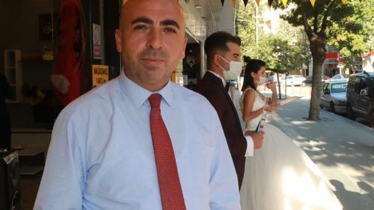 Gelin ve damatlı reklam çalışması