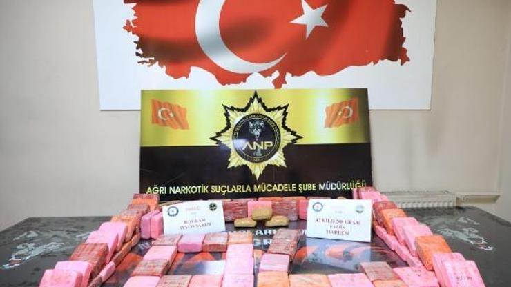 Ağrıda 42 kilogram eroin ele geçirildi
