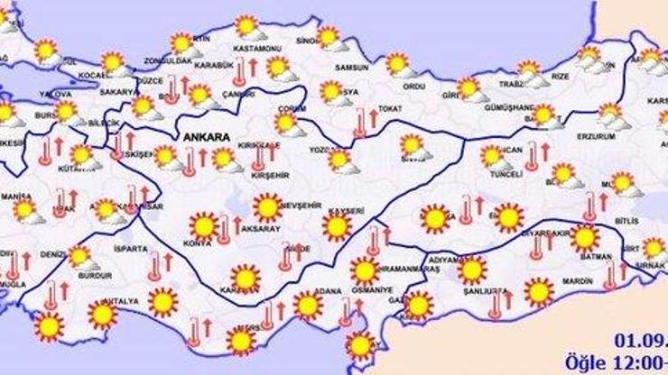1 Eylül 2020 hava durumu Bugün hava nasıl olacak Salı yağış var mı İl İl hava durumu