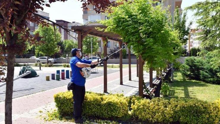 Park ve bahçelerde bakım sürüyor