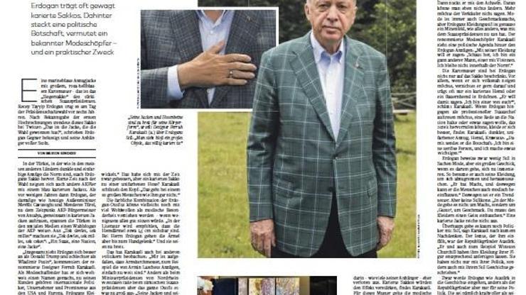 Son dakika... Cumhurbaşkanı Erdoğanın ekose ceketleri Alman gazetesinde
