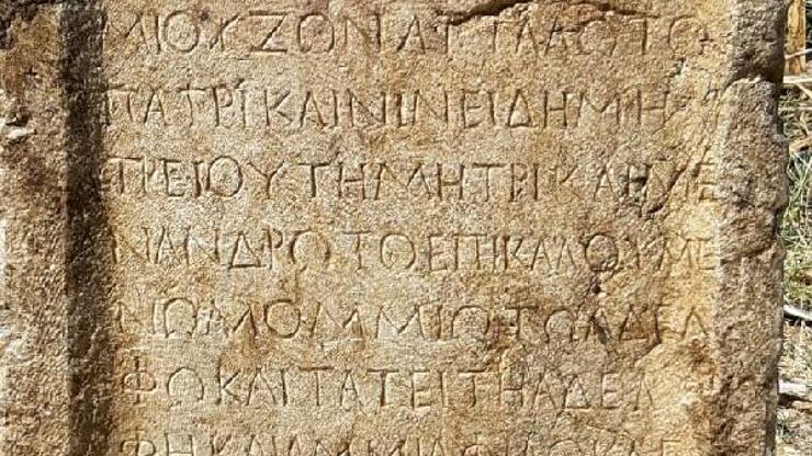 Son dakika.. Ispartada 1800 yıllık kitabe ele geçirildi