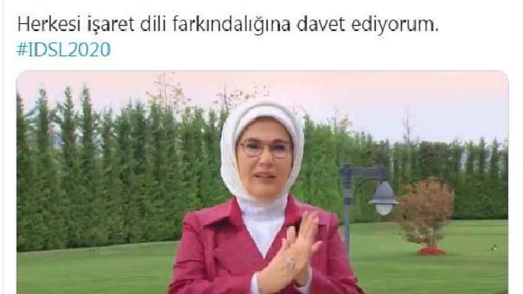 Son dakika.. Emine Erdoğandan, Dünya İşaret Dili Günü paylaşımı