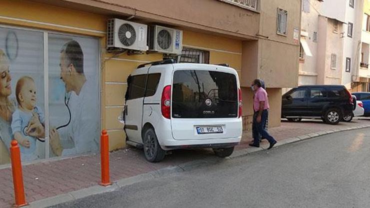 Araç kullanmayı öğrenirken, sağlık merkezine girdi