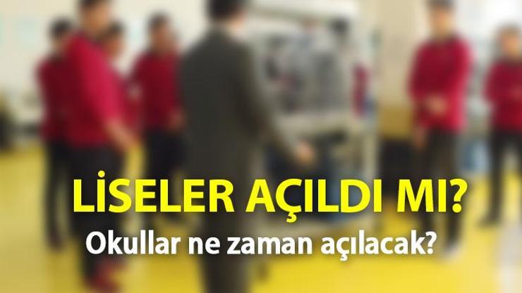 Cumhurbaşkanı Erdoğandan son dakika açıklaması 2020 okullar ne zaman açılacak, liseler bugün açıldı mı MEB lise yüz yüze eğitim başladı