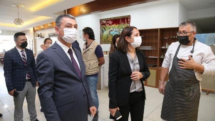Gölbaşında maske ve mesafe denetimi