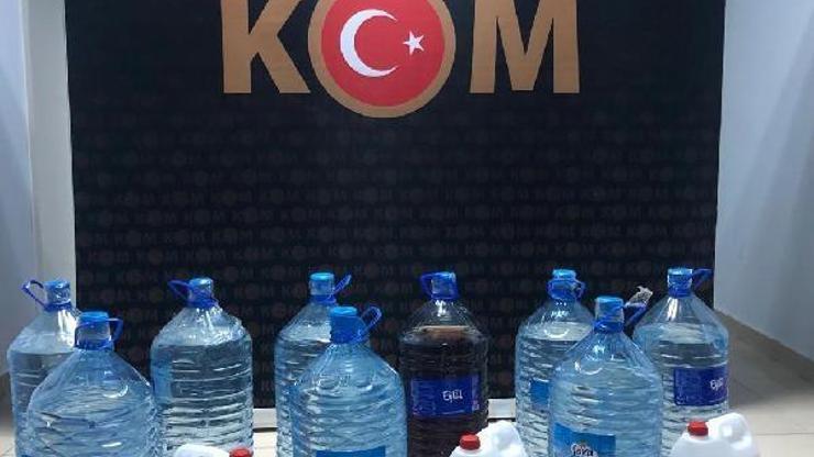 Şüpheli araçtan sahte alkol çıktı
