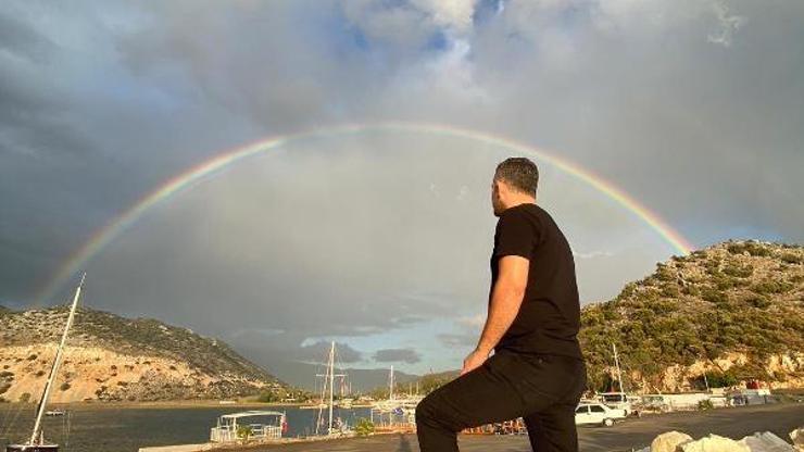 Yağmur sonrası gökyüzünde şölen