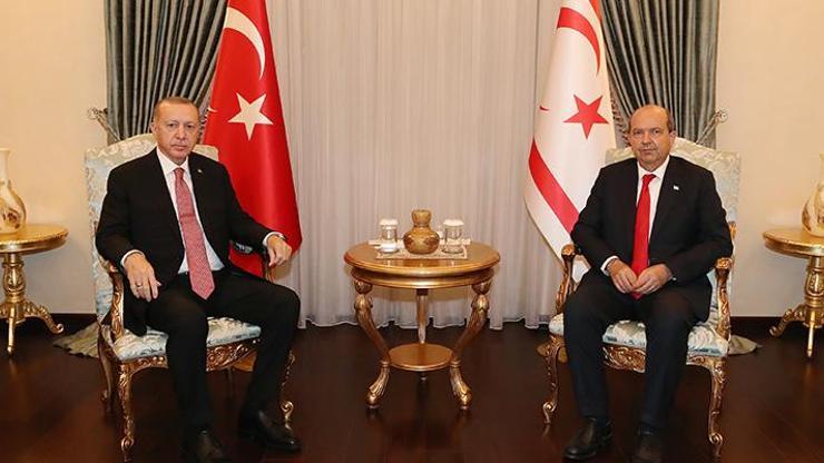 Cumhurbaşkanı Erdoğan, KKTC Cumhurbaşkanı Tatar ile görüştü