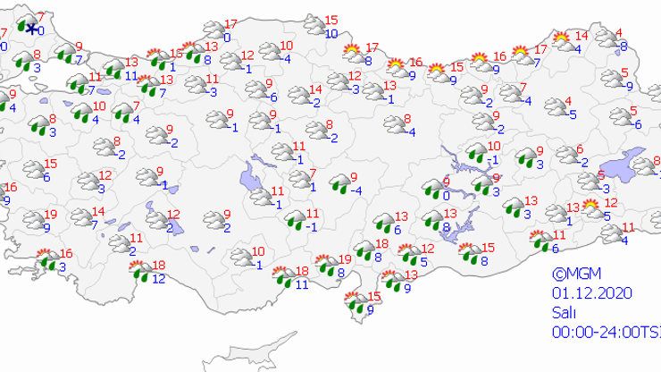Bugün hava nasıl olacak 1 Aralık Salı hava durumu tahminleri- Son dakika kar yağan iller