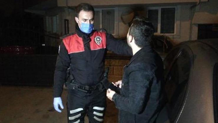 Kısıtlamada polisten kaçtı, diyaloglar gülümsetti
