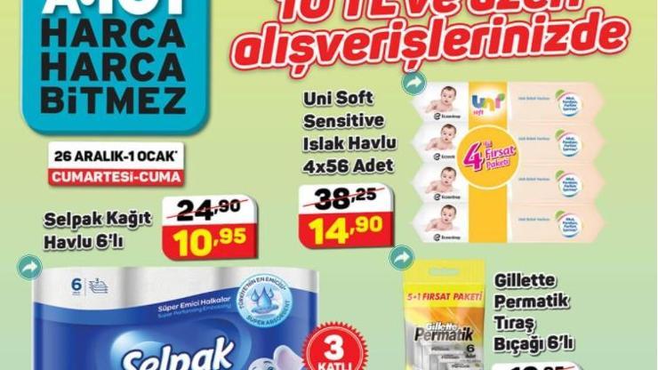 A101 aktüel 26 Aralık-1 Ocak tarihlerinde neler indirimde A101 haftanın yıldızları indirimli ürünler listesi