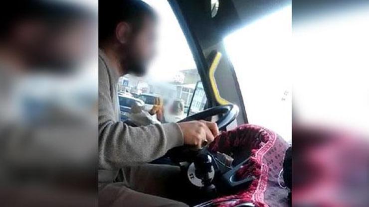 Direksiyon başında yemek yiyen sürücüye ceza