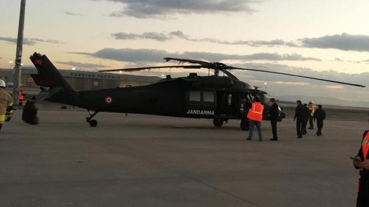 Sabiha Gökçen Havalimanında helikopterin kuyruğu elektrik diğerine çarptı