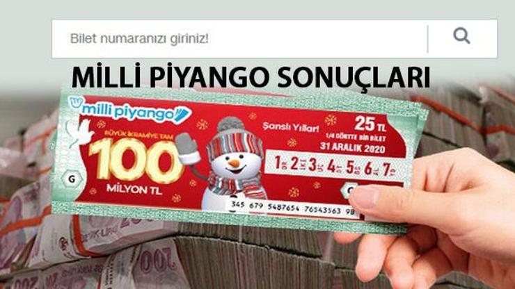 SIRALI TAM LİSTE | 2021 Milli Piyango sonuçları ve yılbaşı bilet sorgulama ekranı