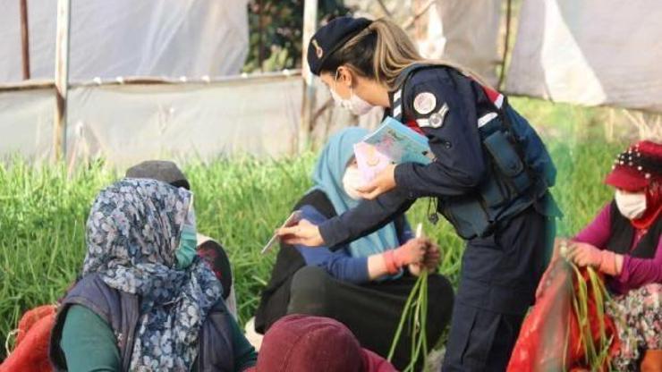 Jandarmadan mevsimlik işçilere bilgilendirme çalışması