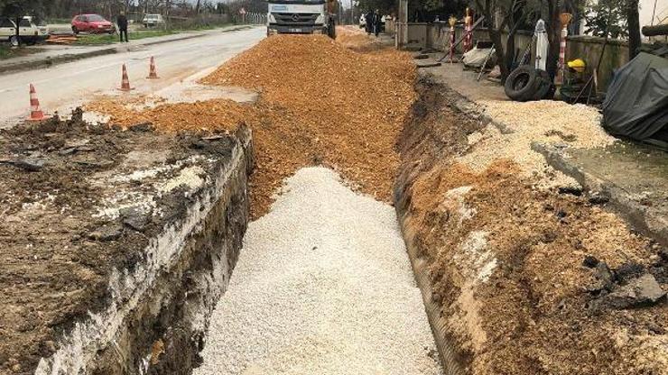 Orhangazi ilçesinde de yağmursuyu hattı imalatlarına start verdi