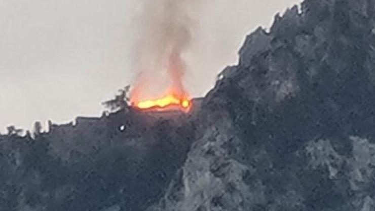 KKTCde tarihi St. Hilarion Kalesinde yangın