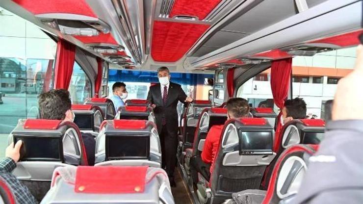 Şehirlerarası otobüs terminalinde koronavirüs denetimi