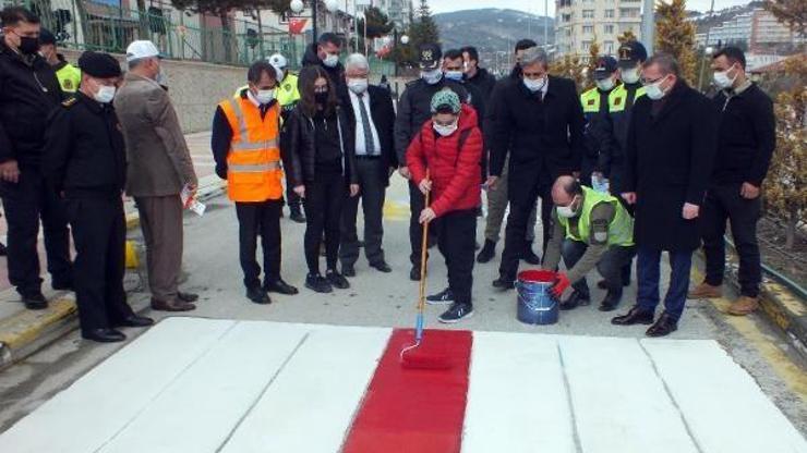Yozgatta, Yayalar Kırmızı Çizgimiz uygulaması başladı