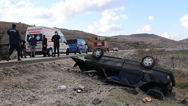 Burdurda otomobil devrildi: 1 ölü, 1 yaralı