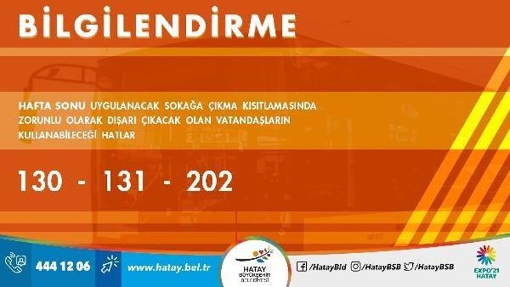 Sokağa çıkma kısıtlamasında çalışacak otobüs hatları belirlendi