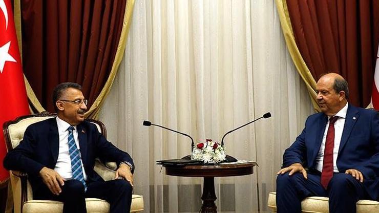 Cumhurbaşkanı Yardımcısı Oktay, KKTC Cumhurbaşkanı Tatar ile bir araya geldi