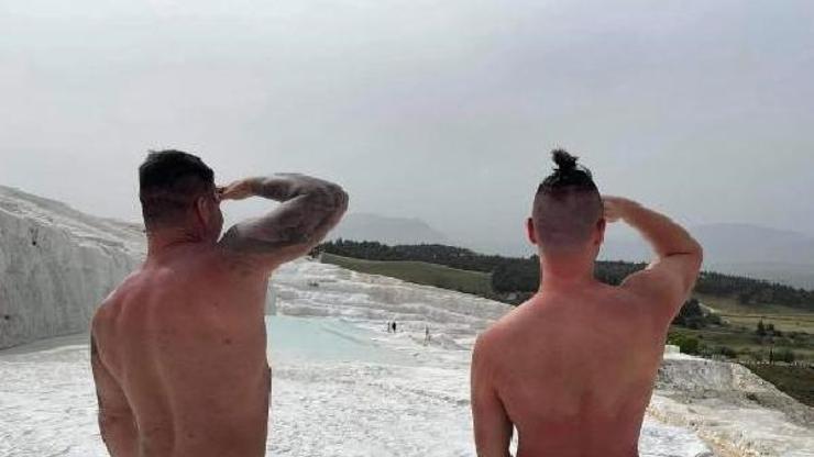 Pamukkalede çekilen çıplak fotoğrafa tepki