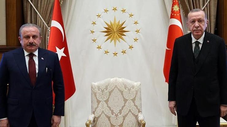 Cumhurbaşkanı Erdoğan, TBMM Başkanı Şentopu kabul etti