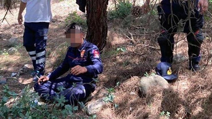 Kendini ağaca asan itfaiyeciyi teğmen ipten aldı