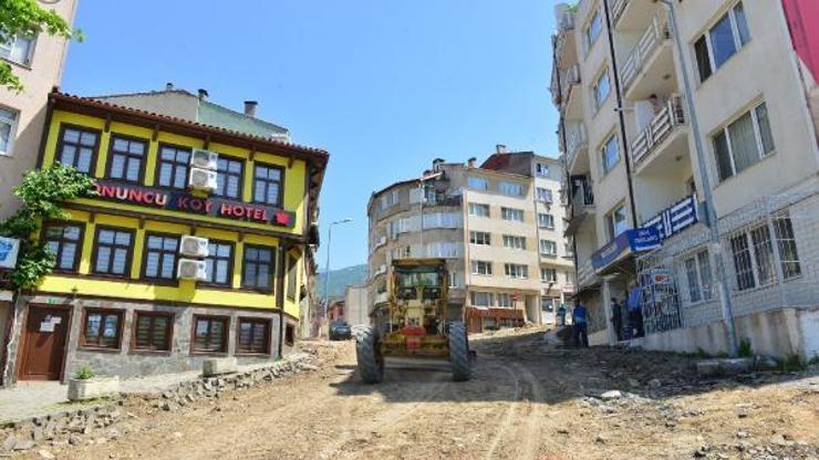 Yeşil Mahallesinde yol çalışması