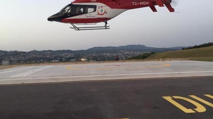 Bursada ambulans helikopter, hastaların hizmetinde
