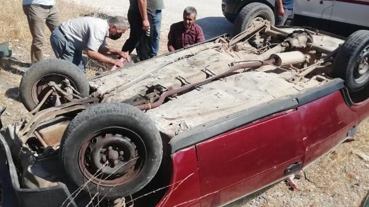 Otomobil takla attı, sürücü yaralandı