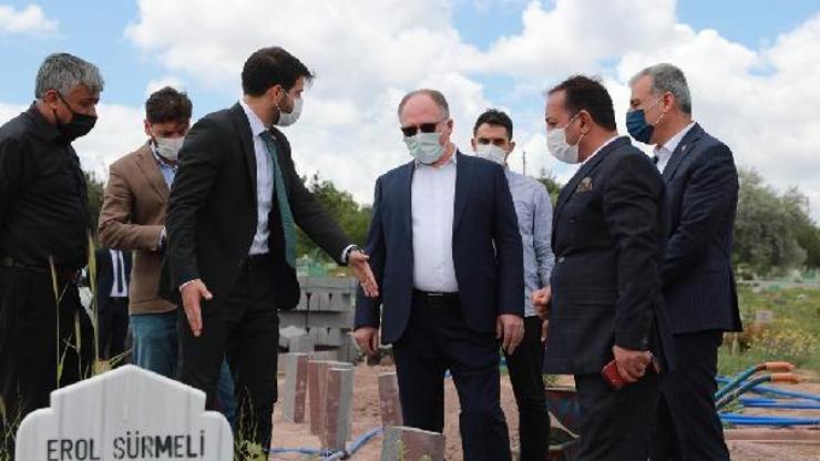 Başkan Bilgin mezarlık çalışmalarını inceledi
