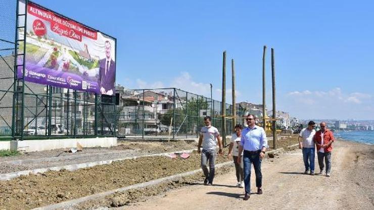 Süleymanpaşanın Altınova sahili yeni görünümüne kavuşuyor