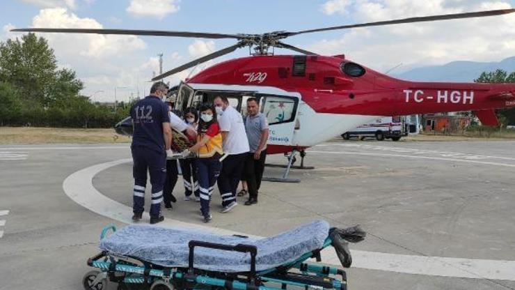 Helikopter ambulans, kalp rahatsızlığı yaşayan hastanın imdadına yetişti