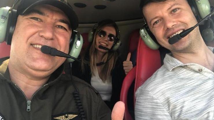 Helikopterler öğrenciler için havalandı