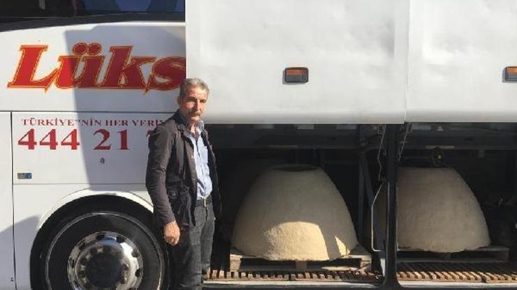 Batmandan aldığı tandırları İstanbula otobüs bağajında götürdü