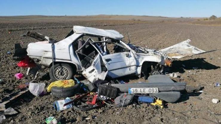 Tarlaya uçan otomobilin sürücüsü ağır yaralandı
