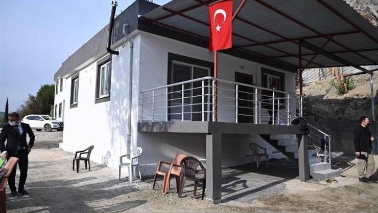 Orman yangınında zarar gören evler yenilendi
