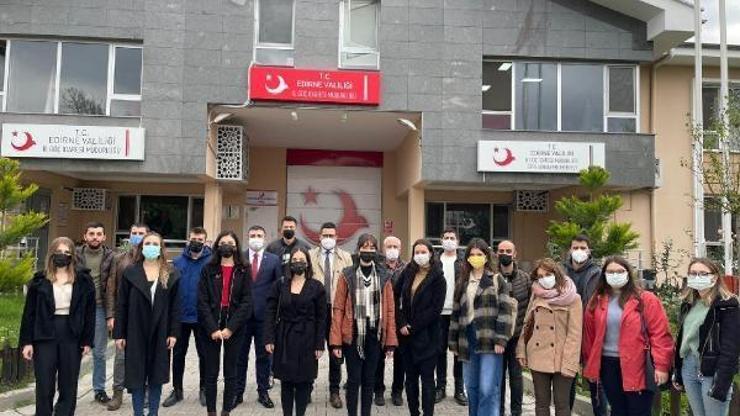 Edirnede stajyer avukatlardan Göç İdaresine ziyaret