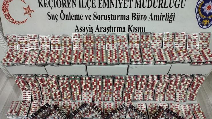 Ankarada 3 kişi, 7 bin uyuşturucu hapla yakalandı