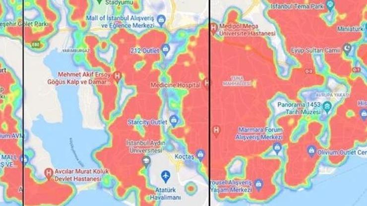 Omicron etkisi: İstanbul kırmızıya büründü