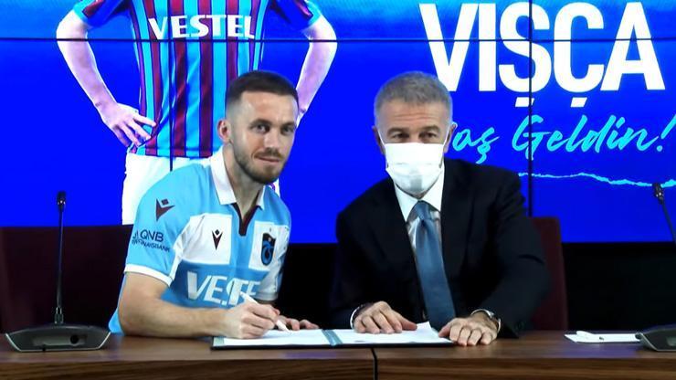 Trabzonsporda Visca için imza töreni düzenlendi