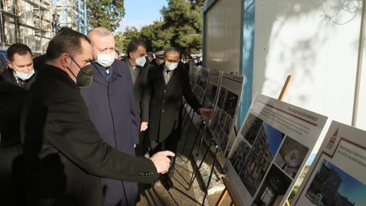 Cumhurbaşkanı Erdoğan, Divanhane Binasında incelemelerde bulundu