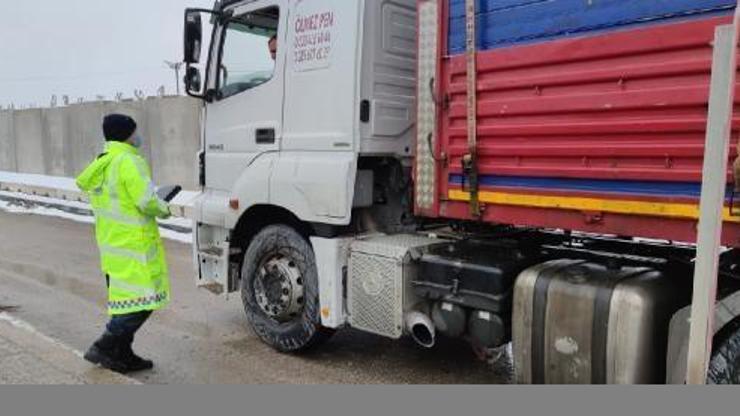 Şereflikoçhisarda kış lastiği denetimi