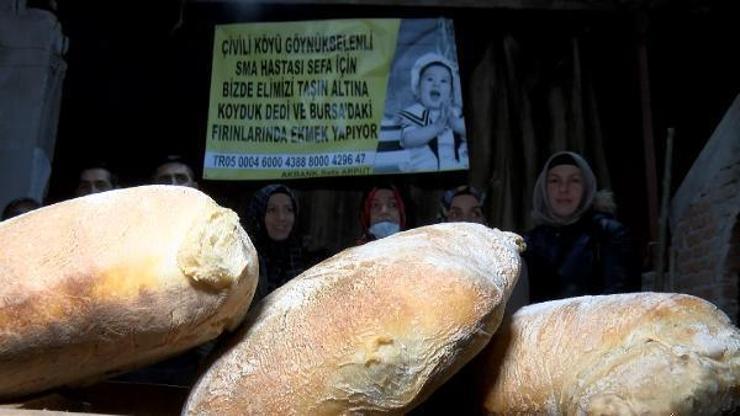 SMA hastası Sefanın yaşaması için, köyde yaptıkları ekmekleri kapı kapı dolaşıp satıyorlar