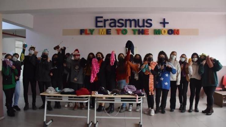 Ördükleri bere, atkı ve eldivenlerle yürekleri ısıttılar
